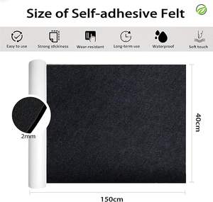 Feutre polyester auto-adhésif de 2 mm, 150 x 40 cm, <span class=keywords><strong>tissu</strong></span> en feutre avec dos adhésif <span class=keywords><strong>pour</strong></span> la protection des meubles - Product Image 2