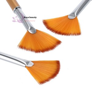 Pinceau de nail art en forme d'éventail, stylo à poudre dégradée, poils synthétiques, pour paillettes, peinture, gel de photothérapie, outil de manucure pour salon - Product Image 4