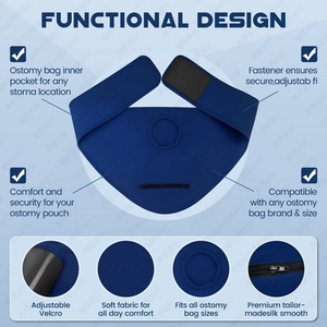 Housses <span class=keywords><strong>de</strong></span> <span class=keywords><strong>sac</strong></span> Shawphy Stomy et ceinture <span class=keywords><strong>de</strong></span> <span class=keywords><strong>stomie</strong></span> pour hommes/femmes Sports et usage quotidien Fermeture à glissière anti-fuite et anti-odeur Bleu - Product Image 6