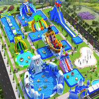 Équipement de parc aquatique gonflable, toboggans Panda et Éléphant, piscine pour enfants, structure de support pour piscine, utilisation en extérieur