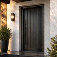 Porte d'entrée blindée sur mesure OEM, noyau en acier massif, anti-effraction, isolée thermiquement, NFRC CE AS2047, hôtel