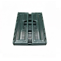 Caisse en plastique pliable empilable pour l'agriculture, fruits, légumes, vente en gros, panier en plastique pliable