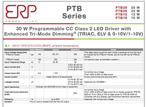 ลดราคาพิเศษ PTB30W-0700-42-FN ERP AC-DC ไดรเวอร์ LED แบบตั้งโปรแกรมได้ 30W 120-277VAC Class2 IP20 รับประกัน 5 ปี - Product Image 6