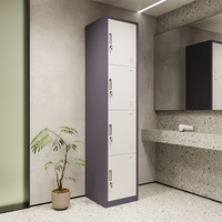 Casiers métalliques haut de gamme – Armoire de rangement avec casiers de gym/école et porte-bagages