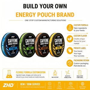 Bolsitas de Energía con Cafeína y Sabor Cítrico Picante con Guaraná |   Bolsitas Orales Sin Nicotina para la Concentración |   Muestras de Suplementos de Marca Privada - Product Image 5