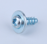 Sekrup Self-Tapping Kepala Torx Kiri Berbahan Baja Karbon Metrik Berkualitas Tinggi yang Dapat Disesuaikan # ST2-8 Biru-Berlapis Seng 8.8 Datar
