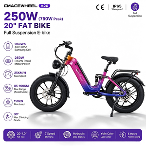 จัดส่งเร็ว สินค้าในสต็อก EU CMACEWHEEL V20 จักรยานไฟฟ้าล้อโต 750W พร้อมเซ็นเซอร์แรงบิด แบตเตอรี่ 960Wh เบรคไฮดรอลิก - Product Image 2