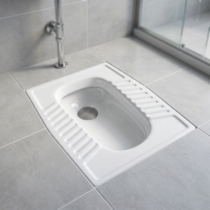 Vistaar Articles sanitaires en céramique aspect brandy de qualité supérieure-Casserole accroupie pour placard à eau de l'Est blanc, tarif abordable avec OEM - Product Image 2