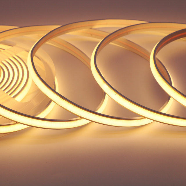 12V/24V USB Connectivity LED Strip Light Flexible IP68 Waterproof Cob Light for Indoor/Outdoor Decoration 5m/Roll Copper