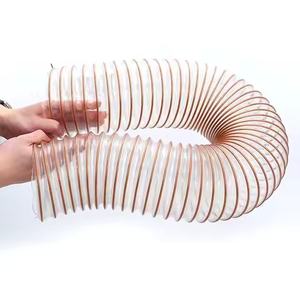 <span class=keywords><strong>Tuyau</strong></span> de ventilation en spirale en polyuréthane transparent, renfort en fil de cuivre, résistant au feu classe B1, <span class=keywords><strong>diamètre</strong></span> personnalisable, découpe - Product Image 2