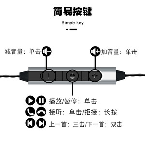 สายสัญญาณเสียง MmCx 120 ซม. อลูมิเนียมฟอยล์ Tpe แกนทองแดงปราศจากออกซิเจนสำหรับโทรศัพท์มือถือเอ็มพี 3 แท็บเล็ตคอมพิวเตอร์ - Product Image 4