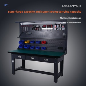 Nouvelle table <span class=keywords><strong>de</strong></span> travail moderne en acier laminé à froid, électrostatique et antistatique, robuste, pour atelier, réparation, assemblage, installation et laboratoire - Product Image 4