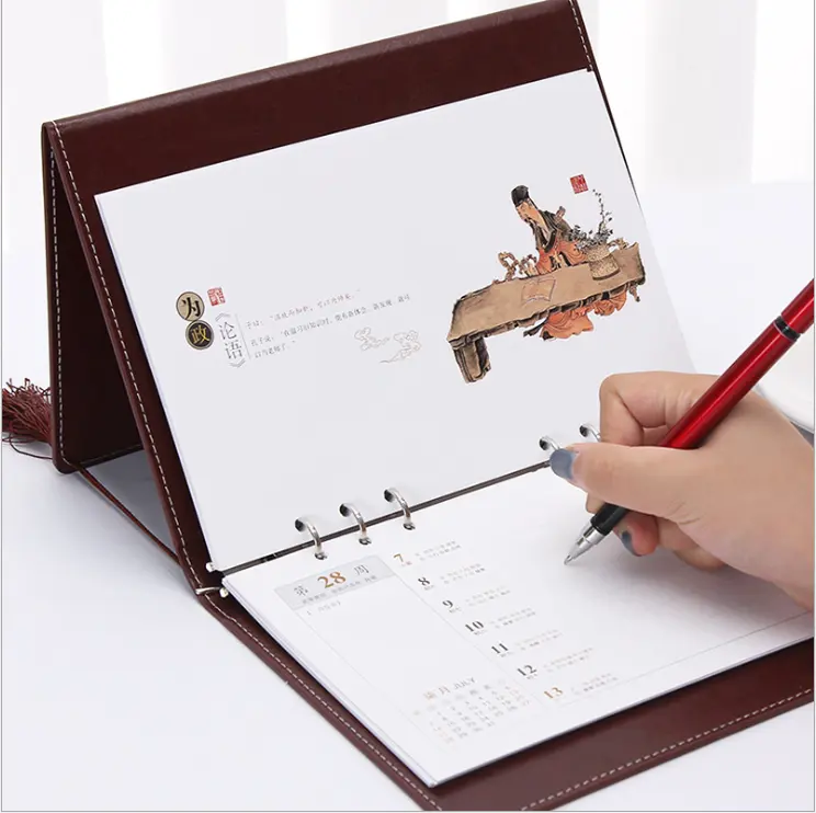 Hot sale cardboard desk calendar,table desk desktop calendar for office