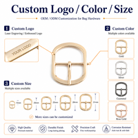 Boucle de ceinture unisexe en métal avec logo personnalisé, anneau ovale de remplacement pour sac en cuir, sac à main, chaussure, bandoulière, ceinture
