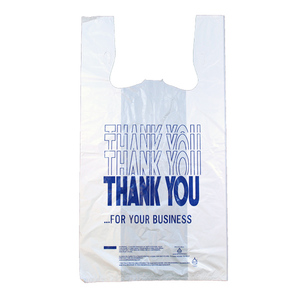 Bolsa de Camiseta Transparente Compostable Reutilizable Ecológica Personalizable de Alta Calidad y Bajo Precio - Product Image 1