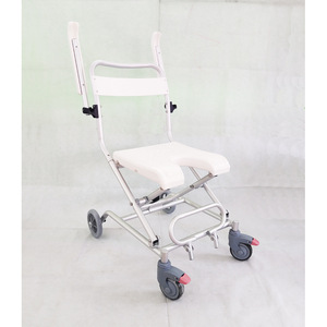Silla de Ducha Plegable OEM con Ruedas, Aleación de Aluminio y Plástico, Capacidad de 150 kg, Equipo de Seguridad para Baño en el Hogar - Product Image 4