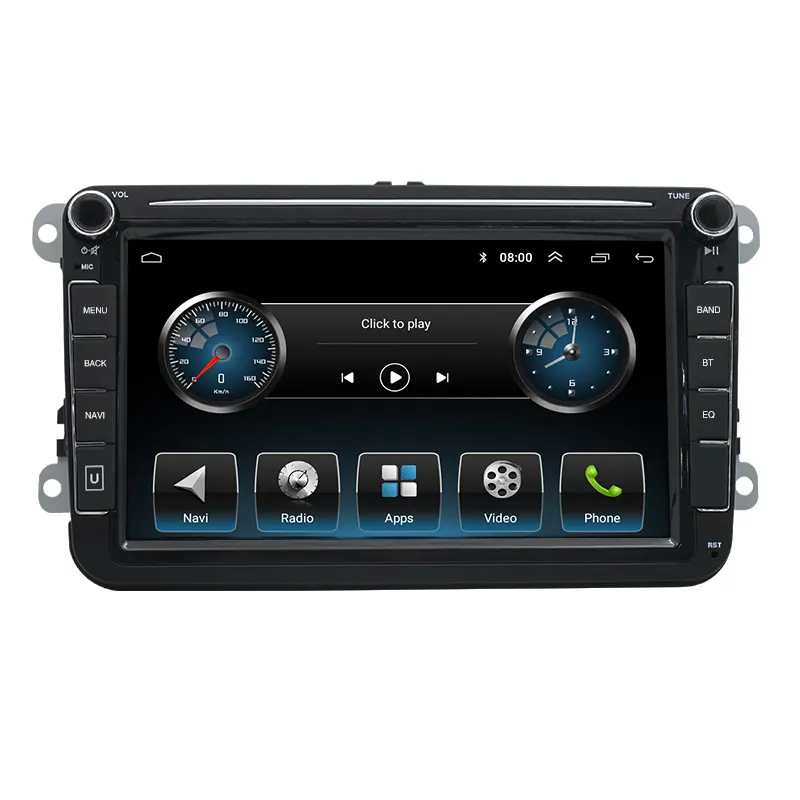 مشغل DVD للسيارة يعمل بنظام الأندرويد مشغل راديو ستريو 8 بوصة VW العالمي لسيارات Volkswagen / Passat / Jetta / Caddy / Golf / Polo