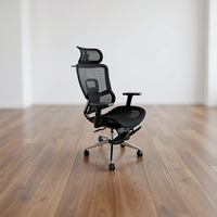Chaise de bureau ergonomique avec accoudoirs réglables 5D, soutien lombaire, dossier haut en maille respirante, chaise d'ordinateur pour la maison et le bureau