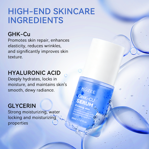 Siero al Peptide di Rame Biologico a Marchio Privato, Riduce Rughe e Linee Sottili, Rassodante al Collagene, Siero <span class=keywords><strong>Viso</strong></span> GHK-Cu al Peptide di Rame Blu - Product Image 3