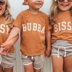T-shirt manches courtes pour enfants, vêtements d'été pour tout-petits, décontractés, SISSY, <span class=keywords><strong>BUBBA</strong></span> avec lettres imprimées, pour garçons et filles, tendance - Product Image 1