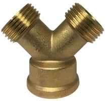 Raccords de tuyau d'arrosage en laiton robustes 3/4 FHT x 3/4 MHT, connecteur en <span class=keywords><strong>Y</strong></span> <span class=keywords><strong>pour</strong></span> répartiteur d'eau - Product Image 1