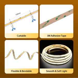 ADLED 420 <b>LEDs</b>/m Smart RGBIC Dynamic White <b>LED</b> Strip Light Wi-Fi/ <b>24V</b> DC Aluminum Plastic Construction Remote Control - Product Image 4