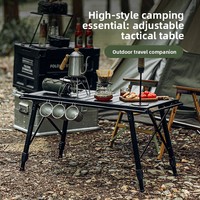 Fabrikpreis Taktischer Modularer Roll-Up Aluminium-Klapptisch mit Verstellbarer Höhe für Outdoor-Camping und BBQ-Ofen