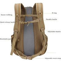 Sac à dos tactique de chasse 36 56L, doublure en polyester imperméable, bandoulière arquée, sac de sport unisexe pour l'extérieur