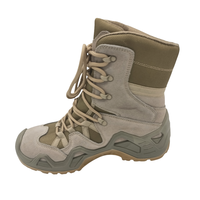 Bottes de combat JDS 2023 à lacets, antidérapantes, en daim kaki, mi-mollet, imperméables, semelle extérieure en PU pour hommes, toutes saisons
