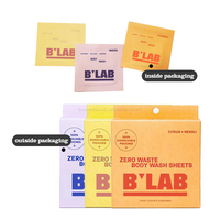 Étiquettes de savon sec biodégradable, léger, naturel et soluble, pour voyage, tablettes de lavage corporel, feuilles de savon de bain