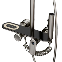 Mitigeurs thermostatiques contemporains en laiton ensemble de robinet de douche à effet pluie affichage numérique jet de massage par pluie douce pulvérisateurs en céramique salle de bain