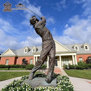 TREVI รูปปั้นผู้ชายรูปปั้นผู้ชายเล่นกอล์ฟทองแดงขนาดใหญ่สำหรับตกแต่งสวนด้านนอกทำจากโลหะใช้ตกแต่งภายนอก - Product Image 2