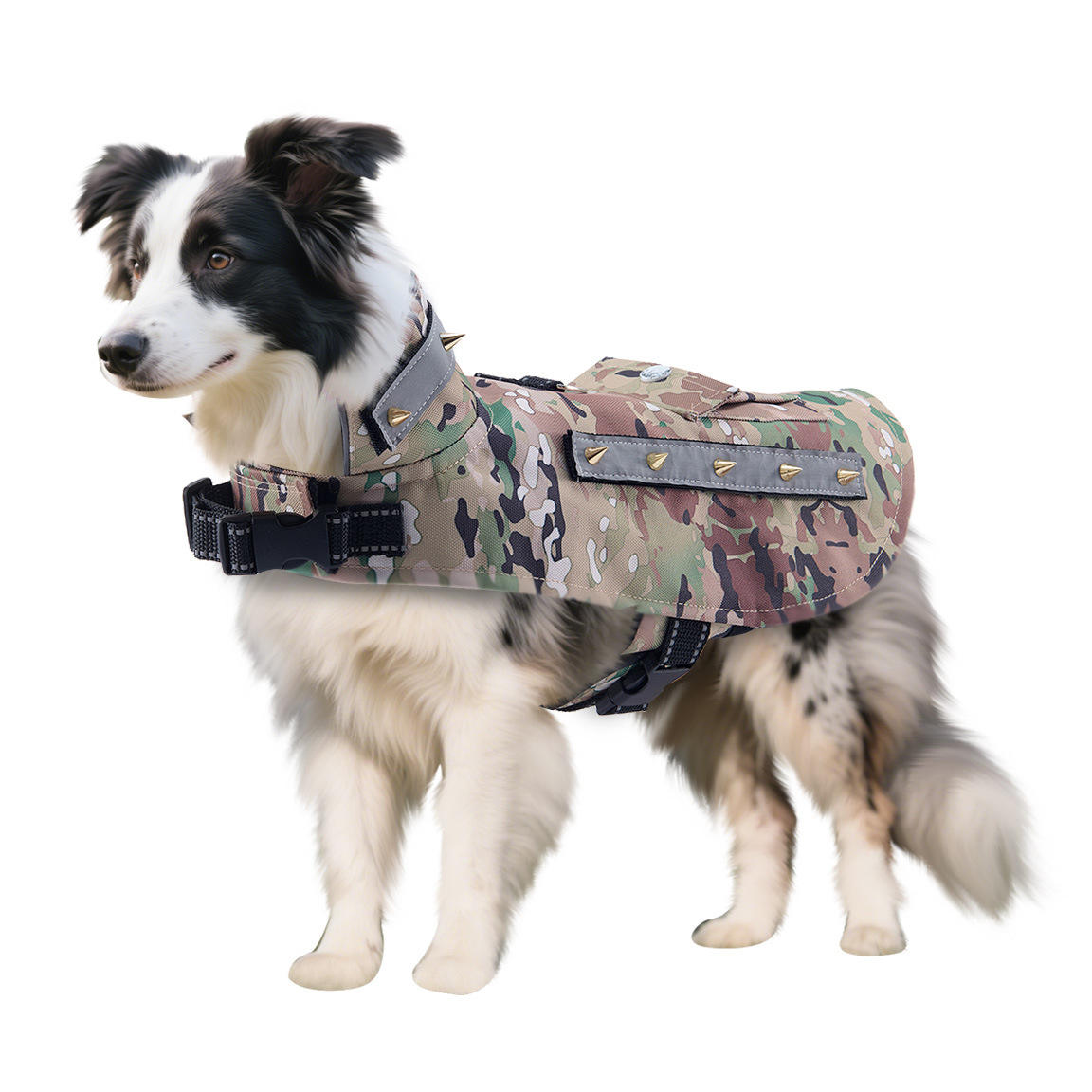 สีเขียว + ลายพรางพร้อมหมุดสองแถว