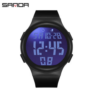 SANDA 2151 nouveau grand écran monocœur <span class=keywords><strong>montre</strong></span> électronique extérieur lumineux étanche tendance coréen numérique garçon montres de mode - Product Image 1