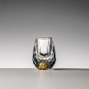 10ml petit Mini fait à la main <span class=keywords><strong>d</strong></span>écoré cristal clair diamant verre à liqueur avec flocon de feuille <span class=keywords><strong>d</strong></span>'<span class=keywords><strong>or</strong></span> 24k pour spiritueux boissons Tastin - Product Image 2