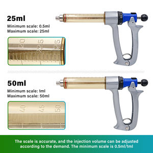 50 मिलीलीटर पुनः प्रयोज्य सिरिंज पशुधन पोल्ट्री इंजेक्शन सिरिंज निरंतर समायोज्य खुराक इंजेक्टर - Product Image 4