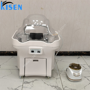 Kisen Évier de lavage de cheveux portable de luxe blanc sans tuyauterie avec réservoir d'eau pour salon de manucure - Product Image 1