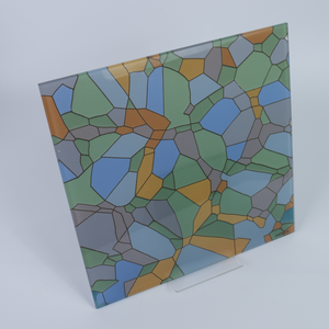 Vidrio Cerámico con Efecto de Vitral, Impresión Serigráfica con Patrón Geométrico Colorido, para Diseño de Interiores - Product Image 3