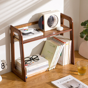 Étagère de bureau simple en bambou, unité d'étagérage multi-niveaux pour l'organisation et le rangement du bureau - Product Image 1