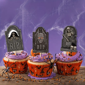 Décorations de fête d'Halloween : Décorations en spirale pour tombes, décorations pour cupcakes, centres de table, décorations d'arbre et kit de décorations en nid d'abeille - Product Image 1