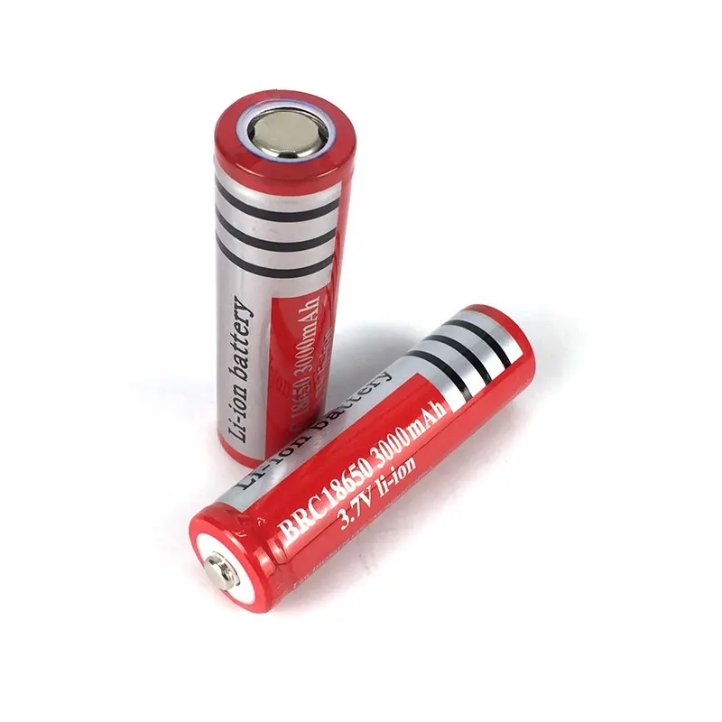 LI Red 3000mah 18650リチウム電池リチウムイオンセルLEDランプ用充電式リチウムイオンバッテリー