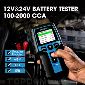 Topdon BT200แบตเตอรี่12V/24V และเครื่องทดสอบระบบเครื่องวิเคราะห์โหลด100-2000CCA/cranking เครื่องตรวจสอบแรงดันไฟฟ้าสำหรับรถยนต์/รถจักรยานยนต์ - Product Image 2