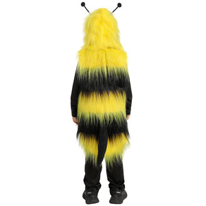 Costume d'abeille Jiedi pour enfants de 4 à 6 ans, tenue de cosplay unisexe pour Halloween avec antennes et design duveteux - Product Image 4