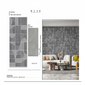 Calidad superior 600x1200mm Piso de porcelana Esmaltado Brillante Villa de lujo Sala de estar Azulejos de mármol de cerámica para piso - Product Image 1