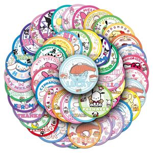 Pegatinas Adhesivas de PVC Impermeables Personalizadas para Año Nuevo con Impresión UV y Diseño Holográfico, 100 Unidades para Etiquetas Publicitarias - Product Image 1