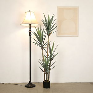 Plante artificielle Yucca <span class=keywords><strong>Elephantipes</strong></span>, faux arbre de Yucca sans épines avec bases de feuilles naturelles, arbre artificiel pour la décoration du salon - Product Image 1