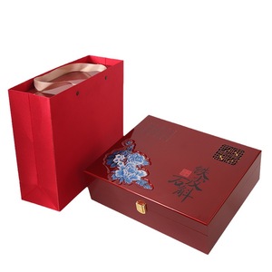 Boîte cadeau rectangulaire haut de gamme en carton, doublée de satin orange, pour emballage de produits de santé, artisanat - Product Image 4