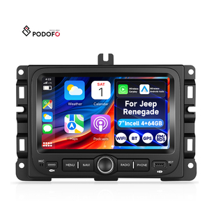 Estéreo para Auto Podofo para <span class=keywords><strong>Jeep</strong></span> <span class=keywords><strong>Renegade</strong></span>, Pantalla Incell de 7'', 4+64 GB, Autoradio, CarPlay, BT, WiFi, RDS, Fabricante OEM - Product Image 1
