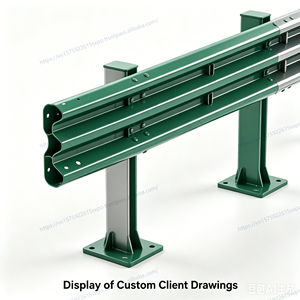 Barandilla de Seguridad para Puentes de Doble Viga de Acero Galvanizado, Barrera Anticolisión con Clasificación H1, Longitud Personalizada de 4320 mm, EN 1317, Prismática de Alta Intensidad - Product Image 6