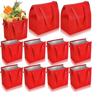 Custom Logo Portable Hanging Waterproof Thick Non Woven Freezable <b>Ice</b> Cooler <b>Bag</b> Thermal Insulated Food Lunch <b>Bag</b> for Food - Product Image 1